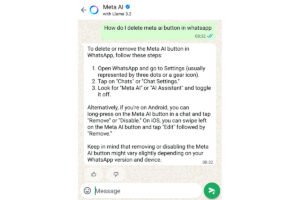 Meta AI on WhatsApp Cannot Be Turned Off