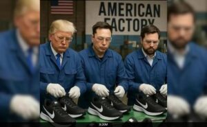 AI-Generated Memes Showcase Trump and Musk in a Sneaker Factory